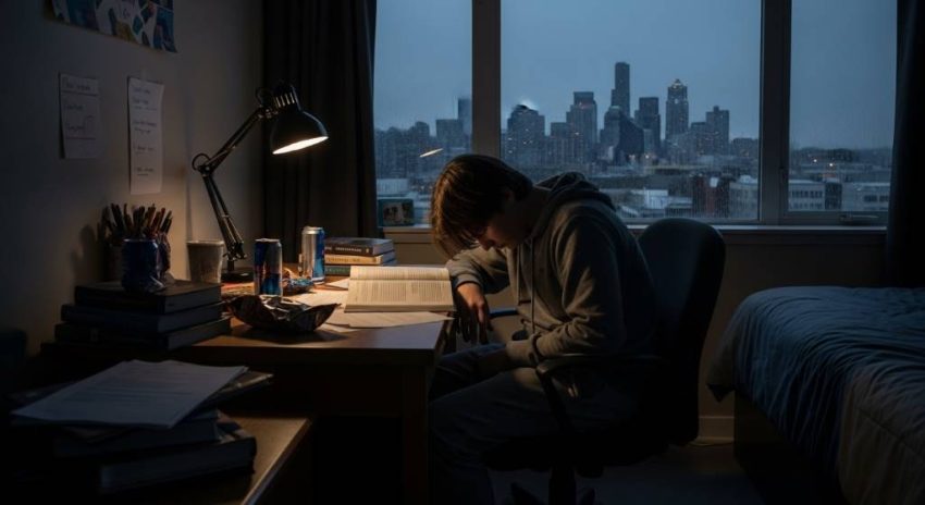 Seattle high school student feeling stressed after semester exams
