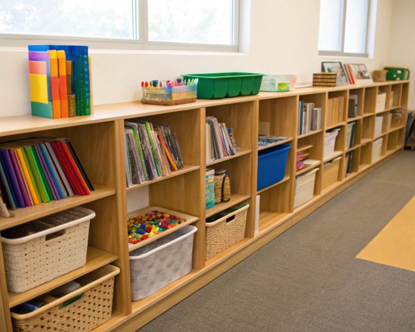 Special education teacher supporting diverse students in an inclusive classroom setting